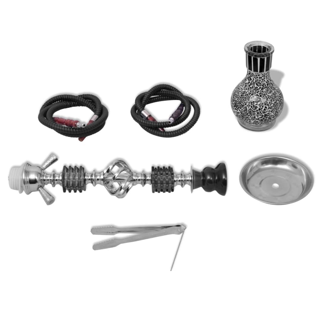 Waterpijp/Shisha Met 2 Slangen Zwart 55 Cm