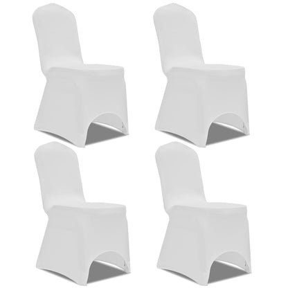 Stoelhoes Stretch 4 Stuks Wit