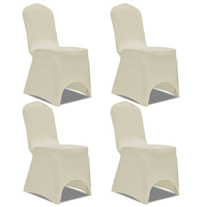 Stoelhoes Stretch 4 Stuks Crèmekleurig