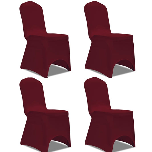Stoelhoes Stretch 4 Stuks Bordeaux