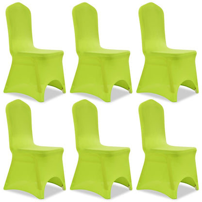 Stoelhoes Stretch Antraciet 6St Groen