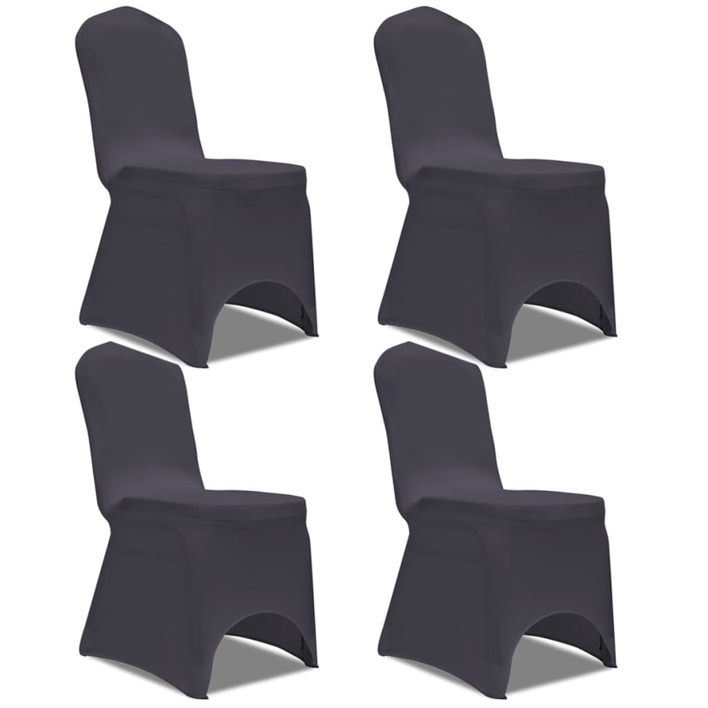 Stoelhoes Stretch Antraciet 4 Stuks