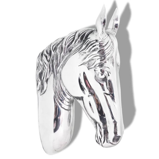 Paardenhoofd Muurdecoratie Aluminium Zilver