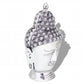 Boeddhahoofd Ornament Aluminium Zilver