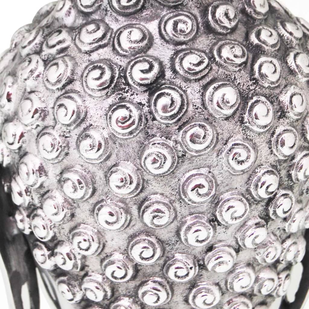 Boeddhahoofd Ornament Aluminium Zilver