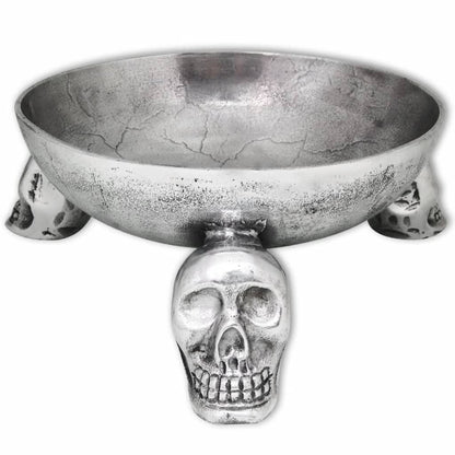 Fruitmand Met Doodskoppoten Zilver Aluminium