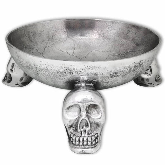 Fruitmand Met Doodskoppoten Zilver Aluminium