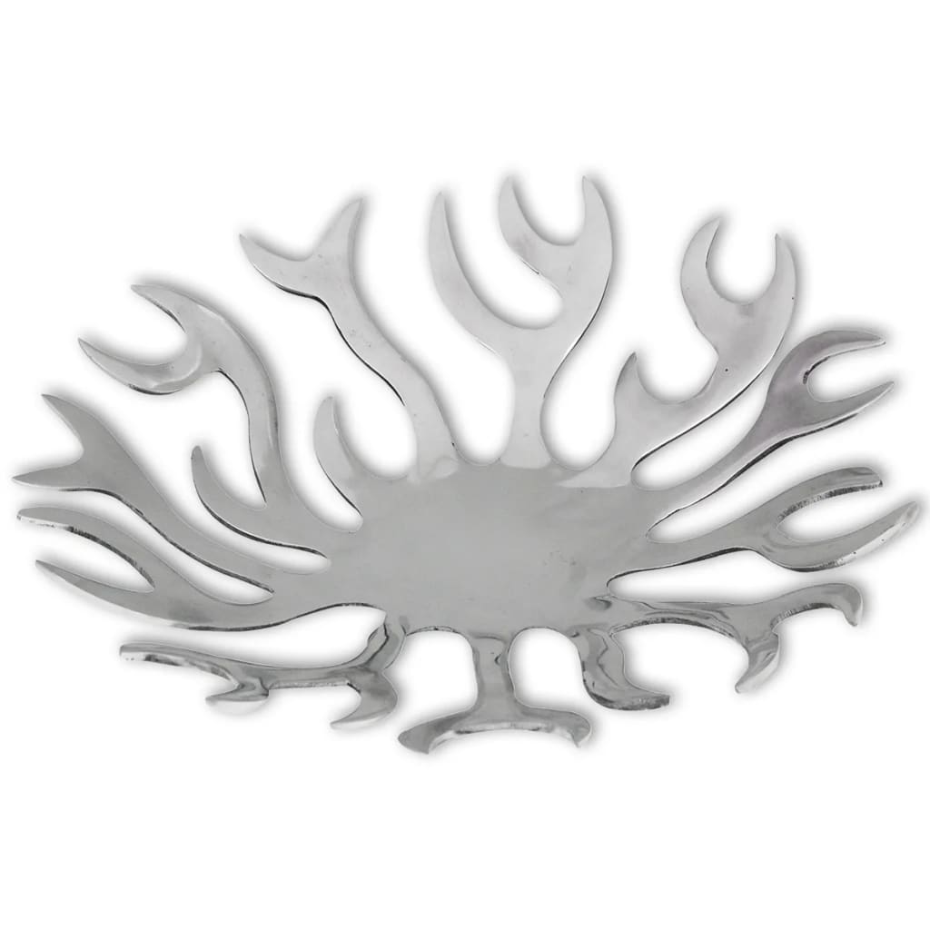 Fruitmand Vlammenvorm Zilver Aluminium