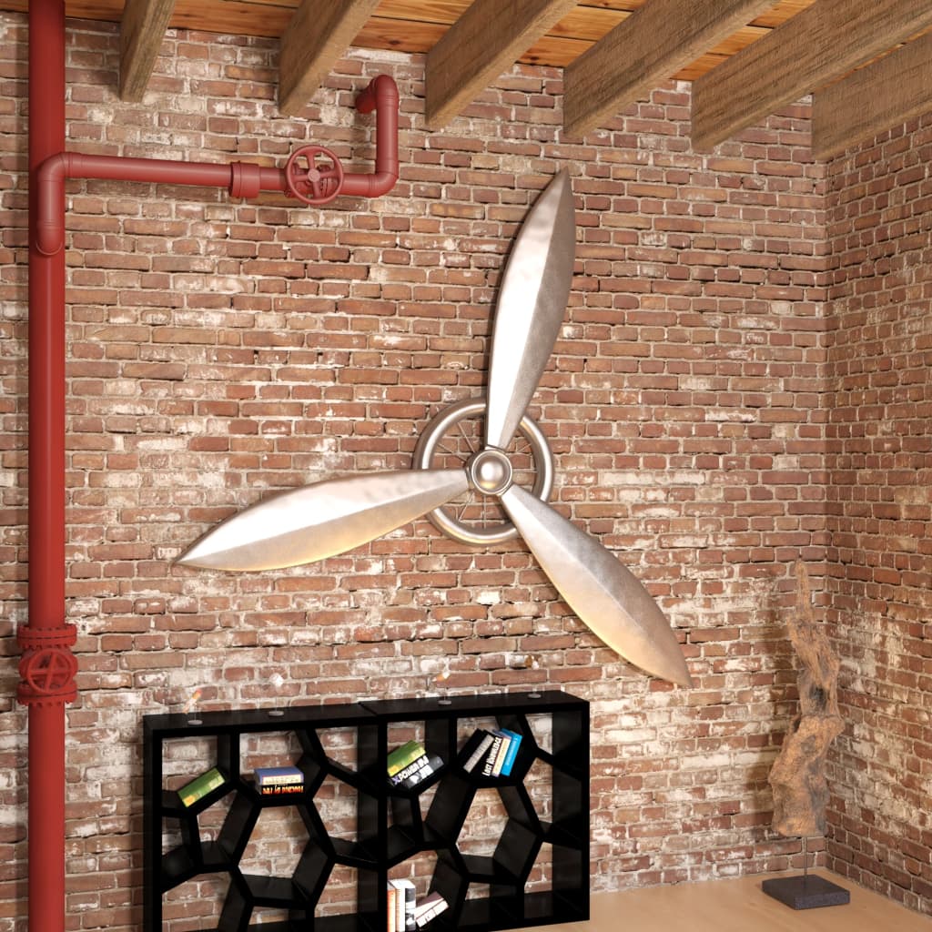 Propeller Voor Aan De Muur Aluminium Zilver 152 Cm