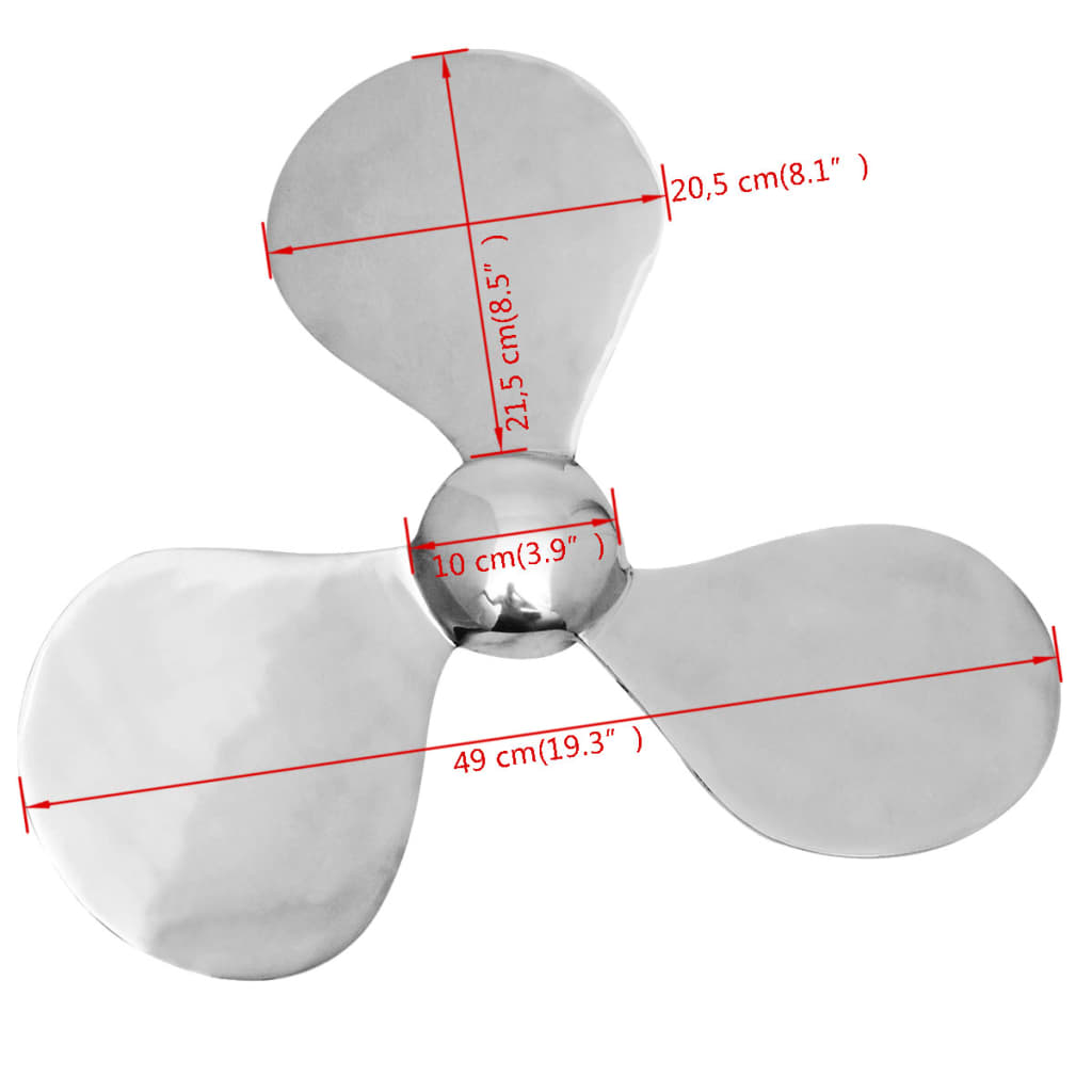 Boot Propeller Aluminium Zilver 49 Cm