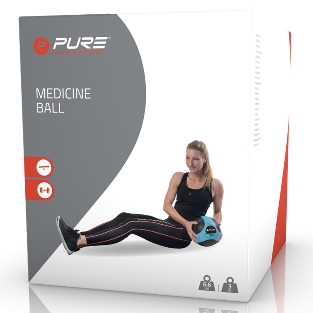 Pure2Improve Medicijnbal 3 Kg Blauw