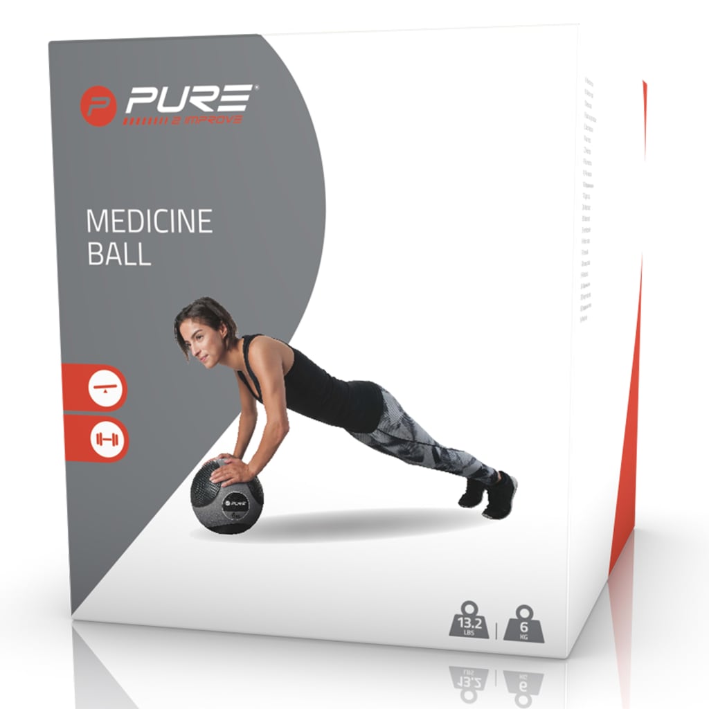 Pure2Improve Medicijnbal 6 Kg Grijs
