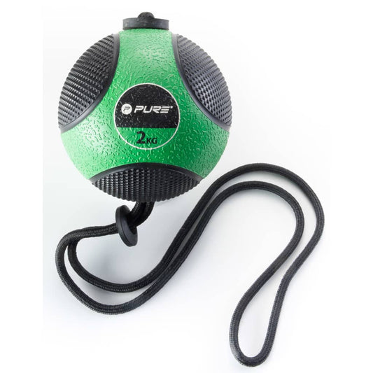 Pure2Improve Medicijnbal Met Touw 2 Kg Groen