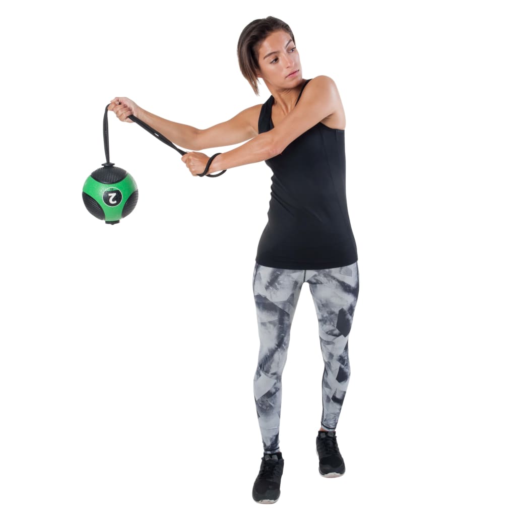 Pure2Improve Medicijnbal Met Touw 2 Kg Groen