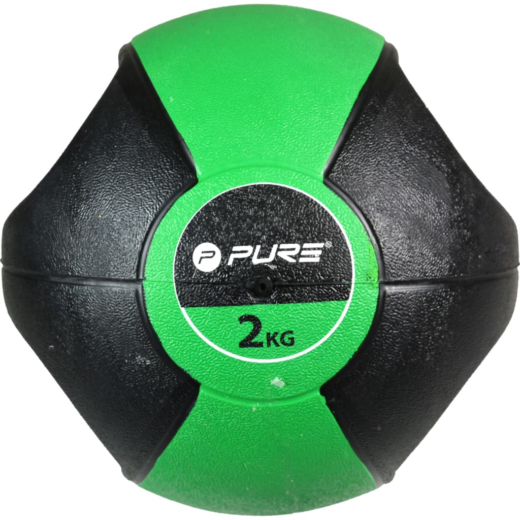 Pure2Improve Medicijnbal Met Handvatten 2 Kg Groen