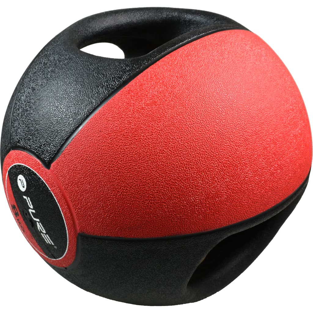 Pure2Improve Medicijnbal Met Handvatten 8 Kg Rood