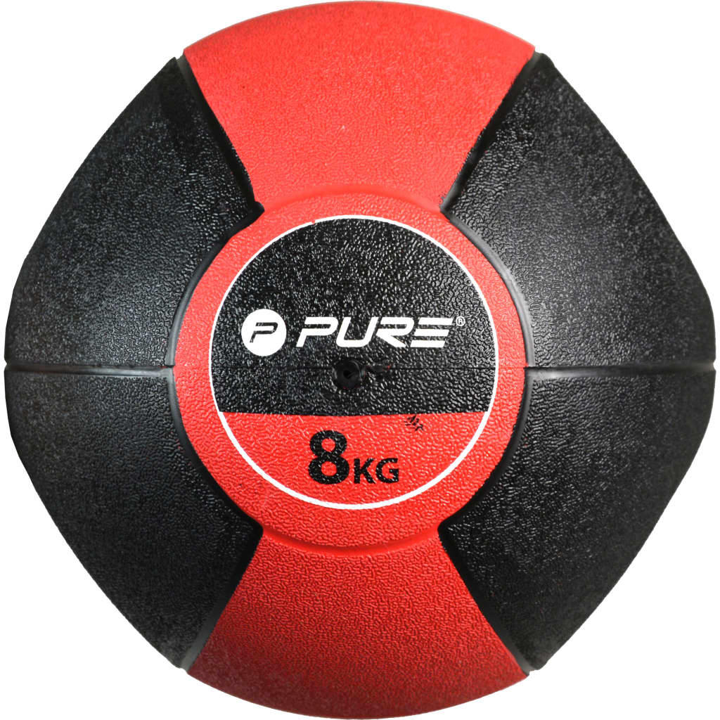 Pure2Improve Medicijnbal Met Handvatten 8 Kg Rood