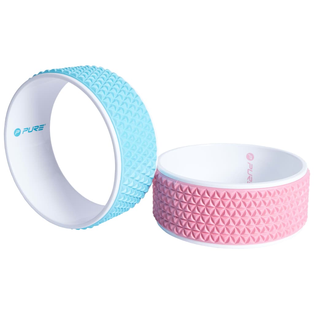 Pure2Improve Yogawiel 34 Cm Blauw En Wit