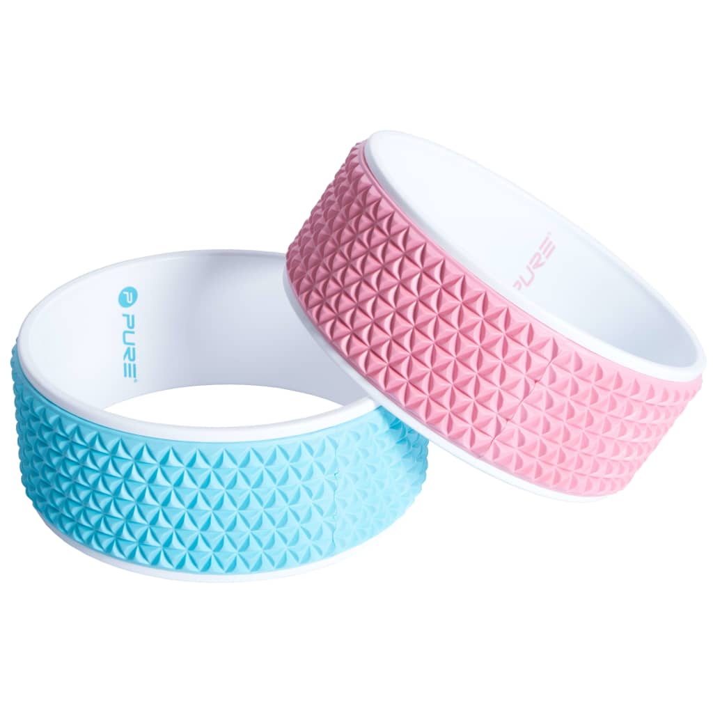 Pure2Improve Yogawiel 34 Cm Blauw En Wit