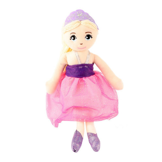 Princess Friends Stoffen Knuffelpop 35 Cm Paars