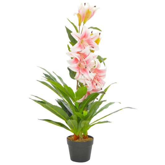 Kunstplant Met Pot Lelie 90 Cm Roze