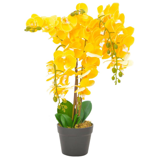 Kunstplant Met Pot Orchidee 60 Cm Geel