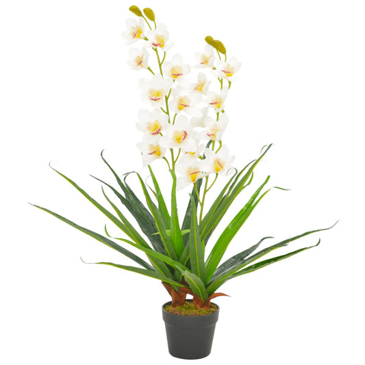 Kunstplant Met Pot Orchidee 90 Cm Wit