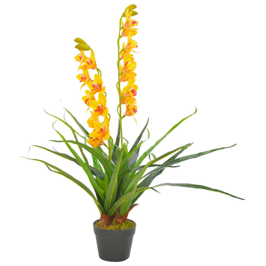 Kunstplant Met Pot Orchidee 90 Cm Geel