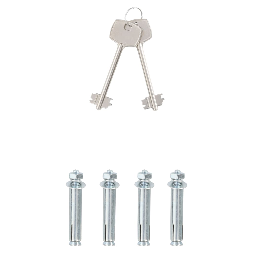 Kluis Mechanisch 35X25X25 Cm Staal Donkergrijs