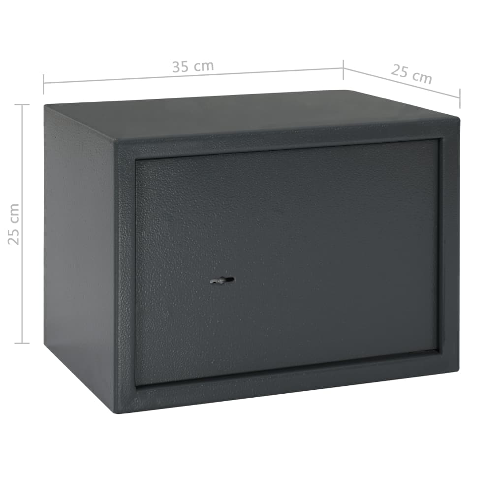 Kluis Mechanisch 35X25X25 Cm Staal Donkergrijs