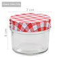 Jampotten Met Wit Met Rode Deksels 48 St 110 Ml Glas