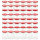 Jampotten Met Rode Deksels 48 St 230 Ml Glas
