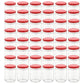 Jampotten Met Rode Deksels 48 St 230 Ml Glas