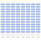 Jampotten Met Wit Met Blauwe Deksels 96 St 400 Ml Glas