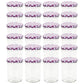 Jampotten Met Wit Met Paarse Deksels 24 St 400 Ml Glas