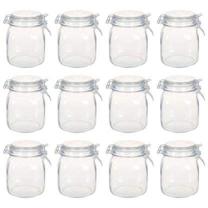 Potten Met Sluiting 12 St 1 L Glas