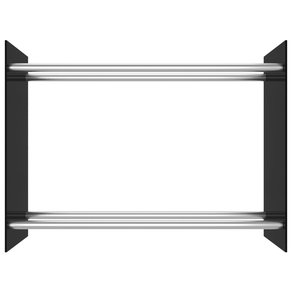 Haardhoutrek 80X35X60 Cm Glas Zwart