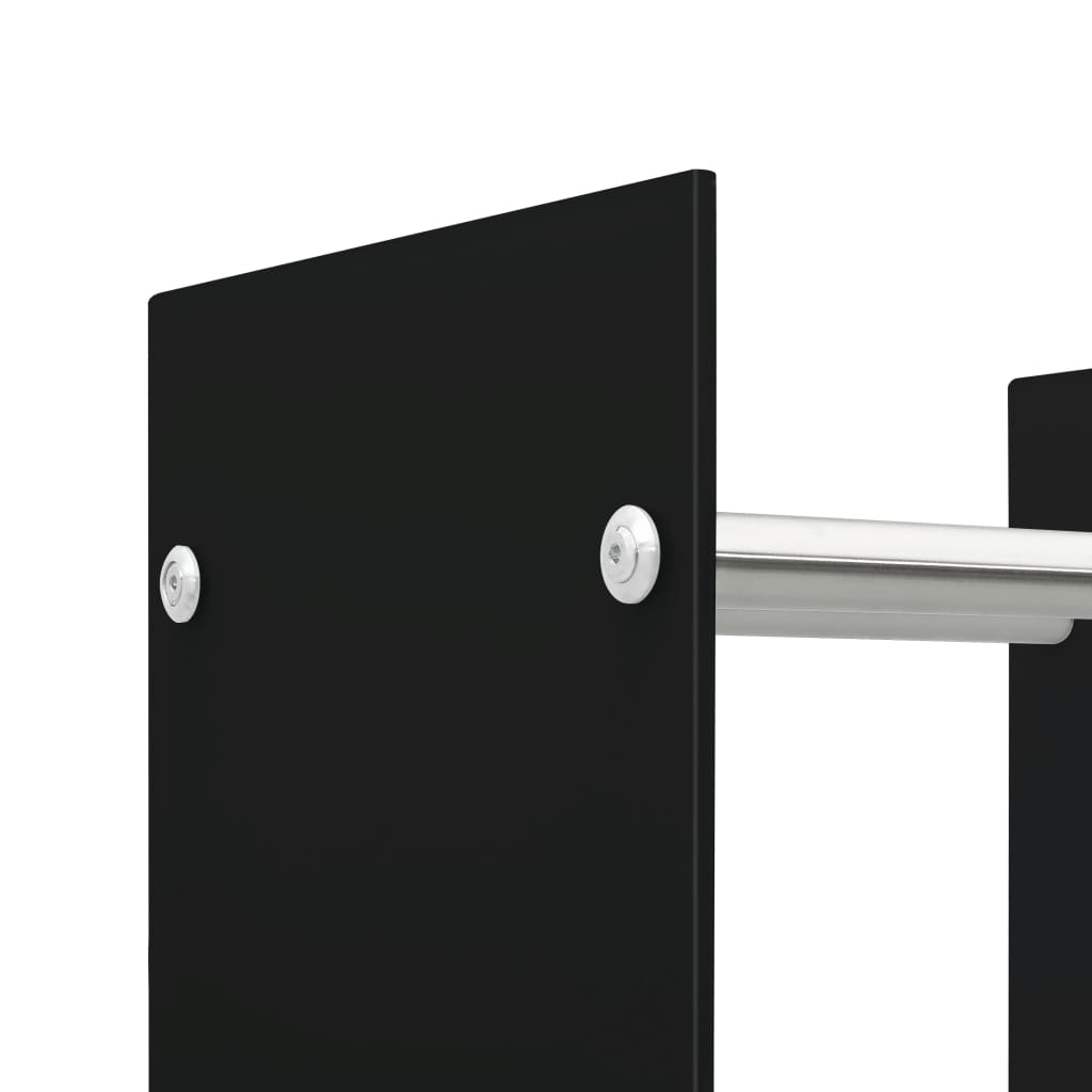 Haardhoutrek 80X35X60 Cm Glas Zwart