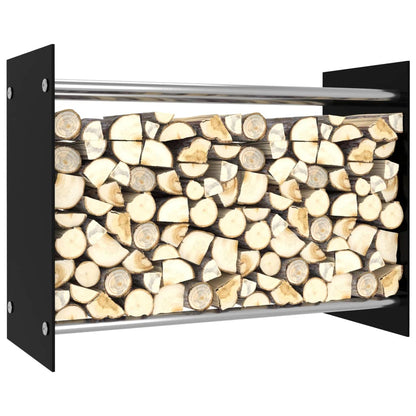 Haardhoutrek 80X35X60 Cm Glas Zwart