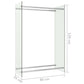 Haardhoutrek 80X35X120 Cm Glas Transparant