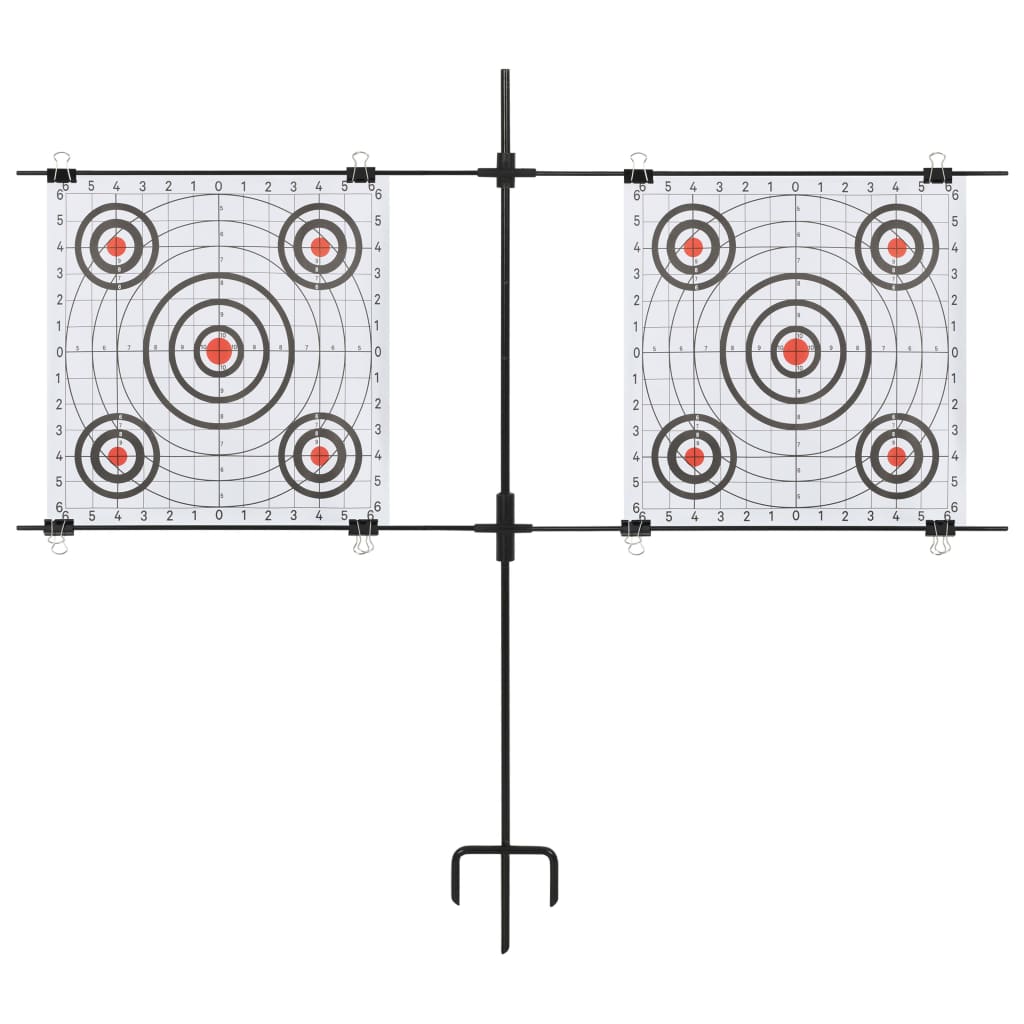 Targetkaartstandaard Met Schietkaarten 78X76 Cm Staal