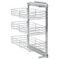 Draadmand Keuken Uittrekbaar 3-Laags 47X25X56 Cm Zilverkleurig