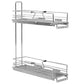 Draadmand Keuken Uittrekbaar 2-Laags 47X15X54,5Cm Zilverkleurig