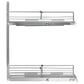 Draadmand Keuken Uittrekbaar 2-Laags 47X15X54,5Cm Zilverkleurig