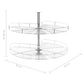 Draadmand Keuken 2-Laags 270 Graden 82X82X80 Cm Zilverkleurig