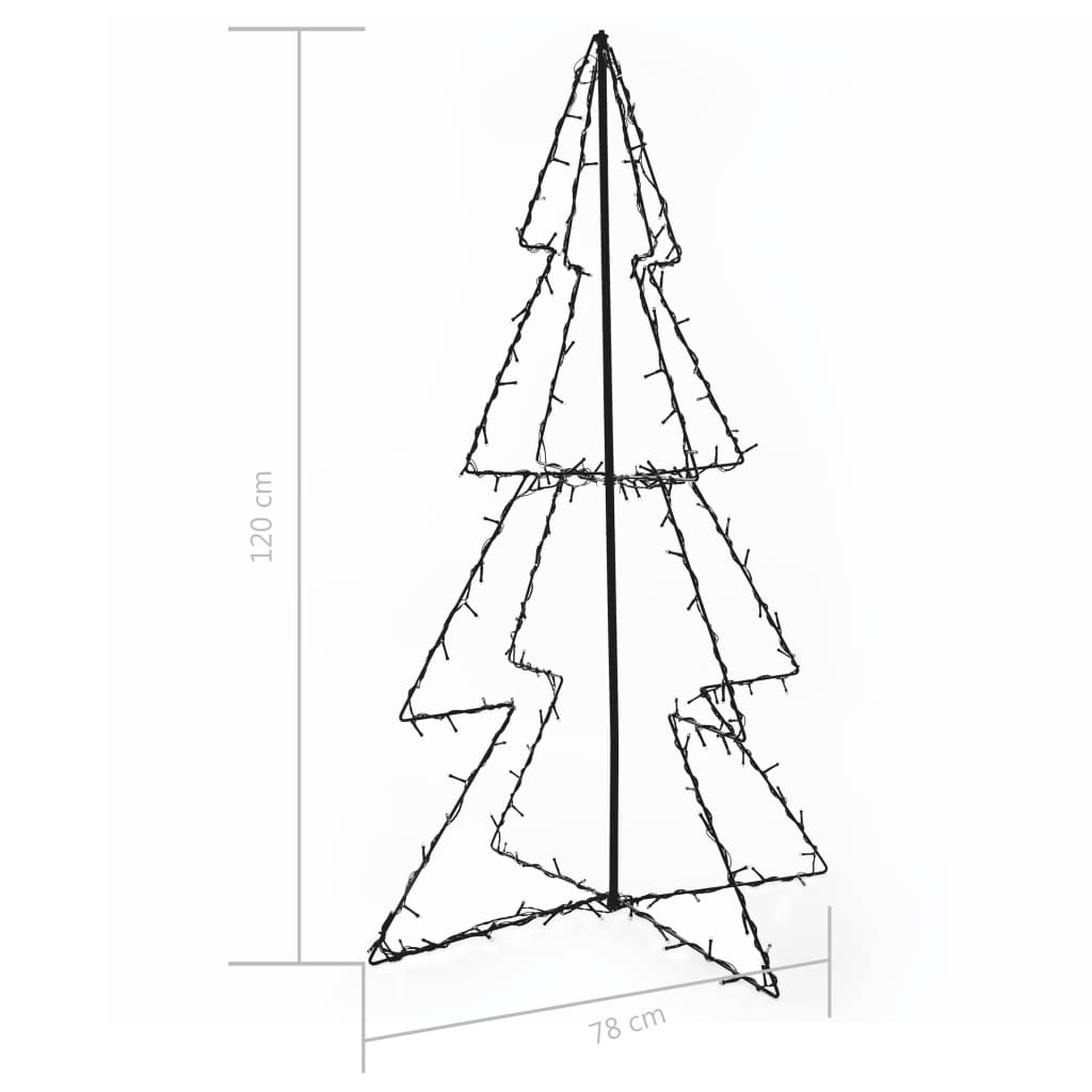 Kegelkerstboom 160 Led's Binnen En Buiten 78X120 Cm
