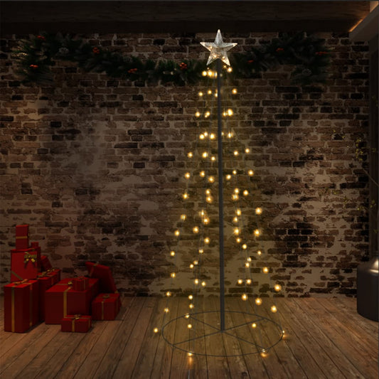 Kegelkerstboom 96 Led's Binnen En Buiten 72X180 Cm