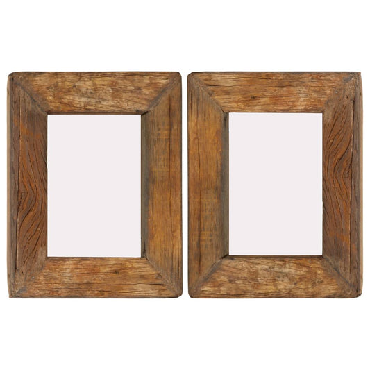 Fotolijsten 2 St 23X28 Cm Massief Gerecycled Hout En Glas