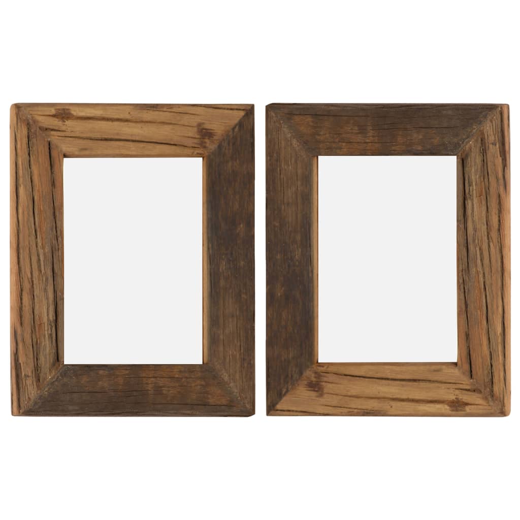 Fotolijsten 2 St 25X30 Cm Massief Gerecycled Hout En Glas