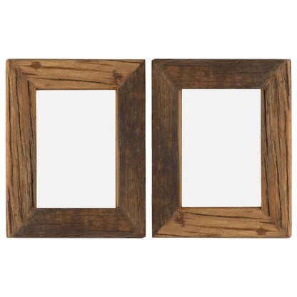 Fotolijsten 2 St 25X30 Cm Massief Gerecycled Hout En Glas